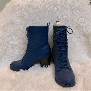 Royal Blue Heeled booties